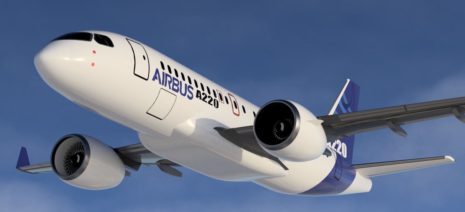 Airbus A220 3D print model_2