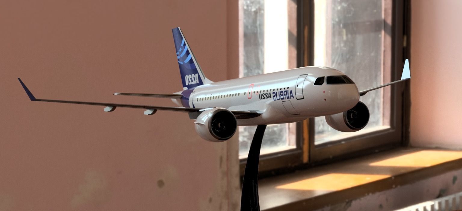 Airbus A220 3D print model_6