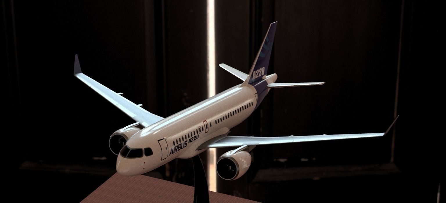 Airbus A220 3D print model_10