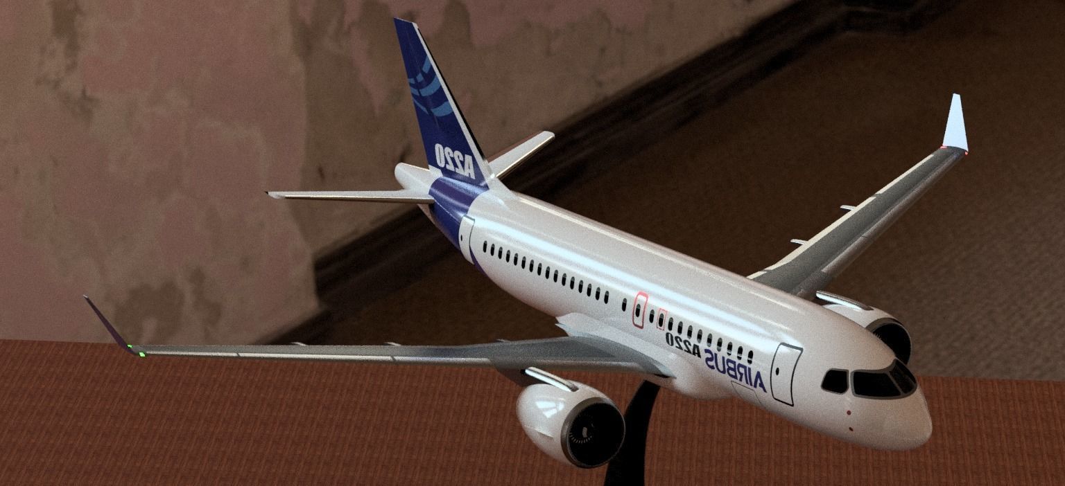 Airbus A220 3D print model_7