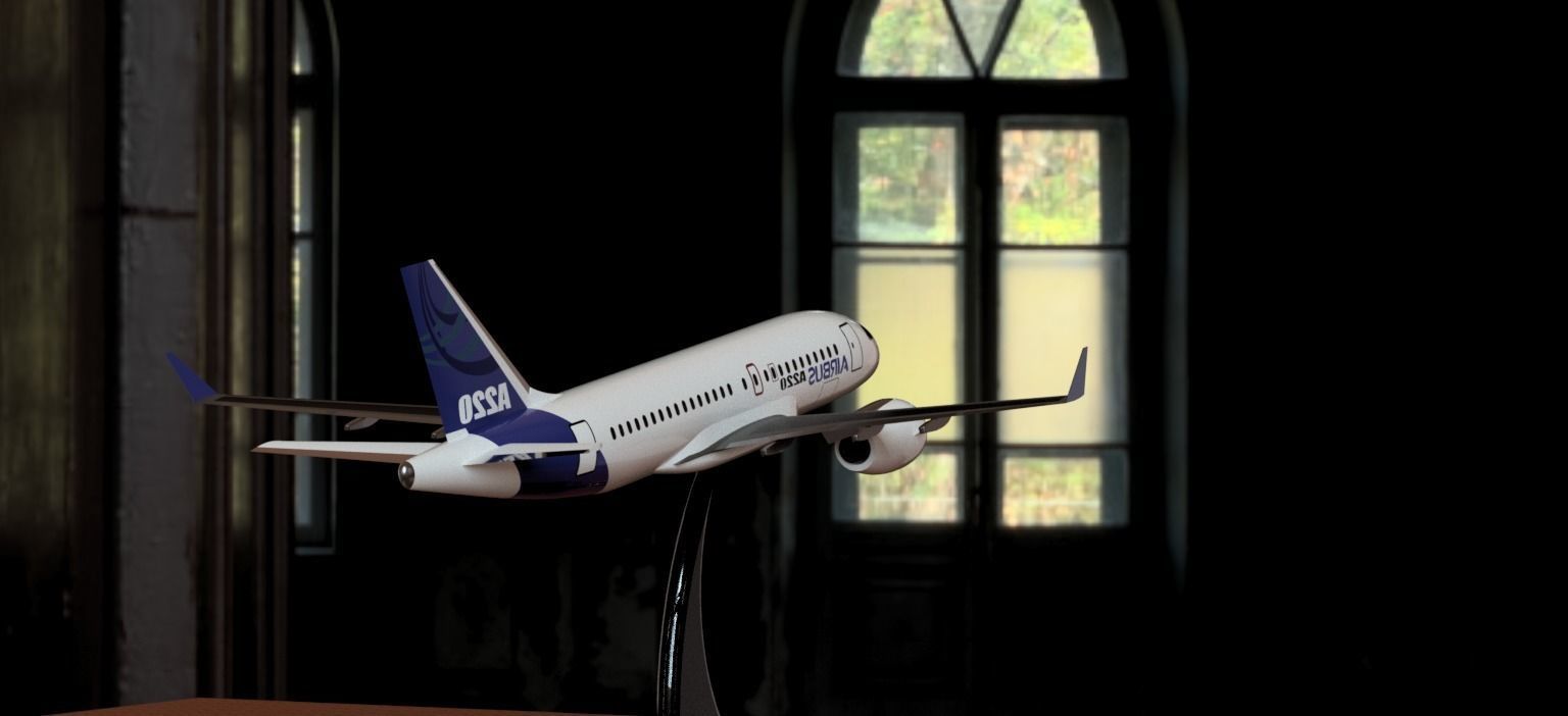 Airbus A220 3D print model_8