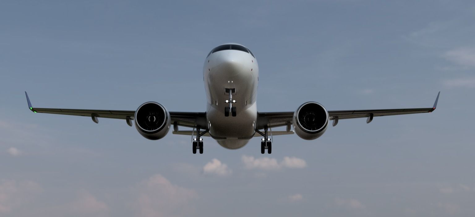 Airbus A220 3D print model_9