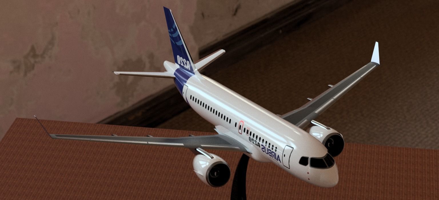Airbus A220 3D print model_11