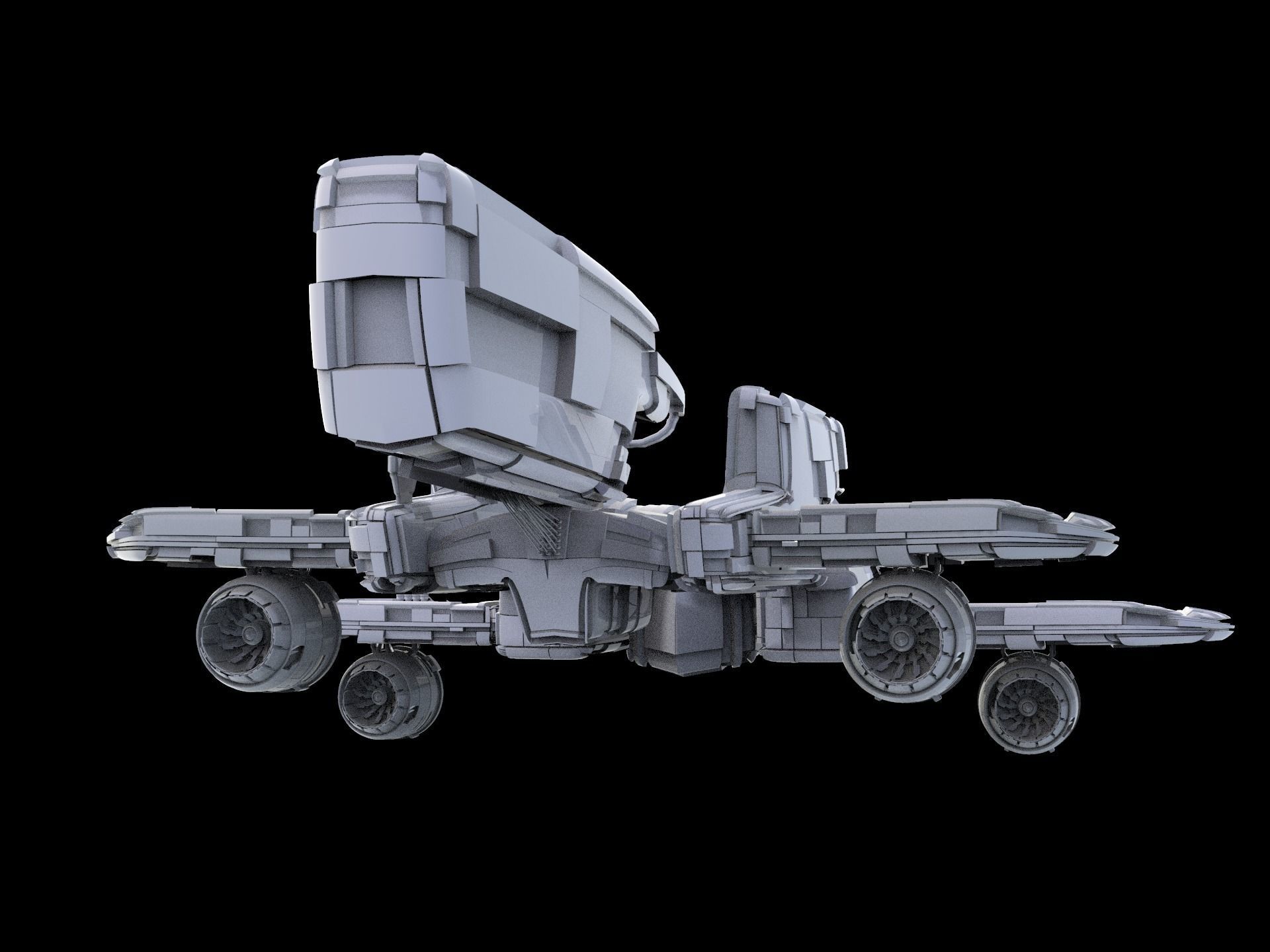 Salina V1 Huge SciFi Spaceship 3D model_13