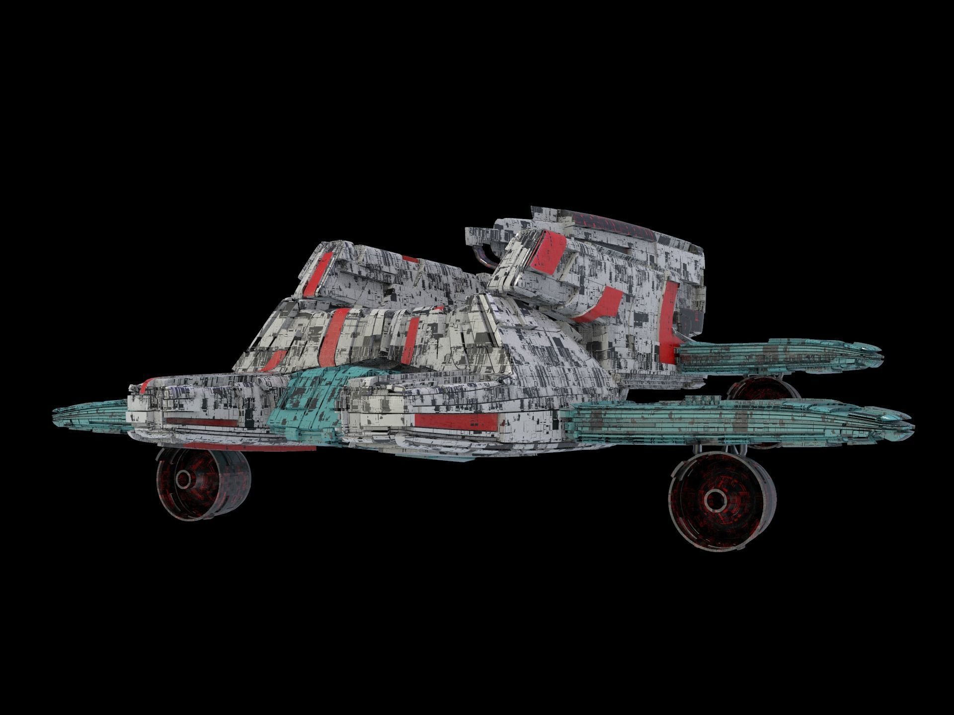 Salina V1 Huge SciFi Spaceship 3D model_7