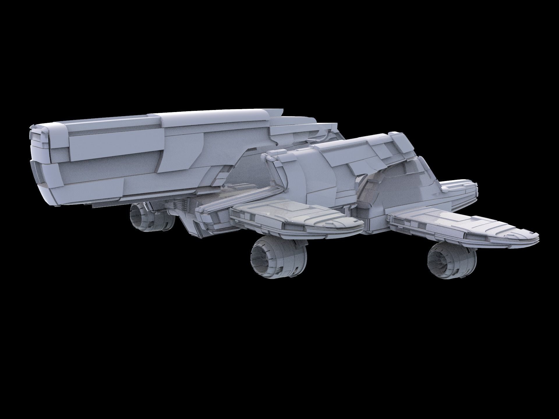 Salina V1 Huge SciFi Spaceship 3D model_15