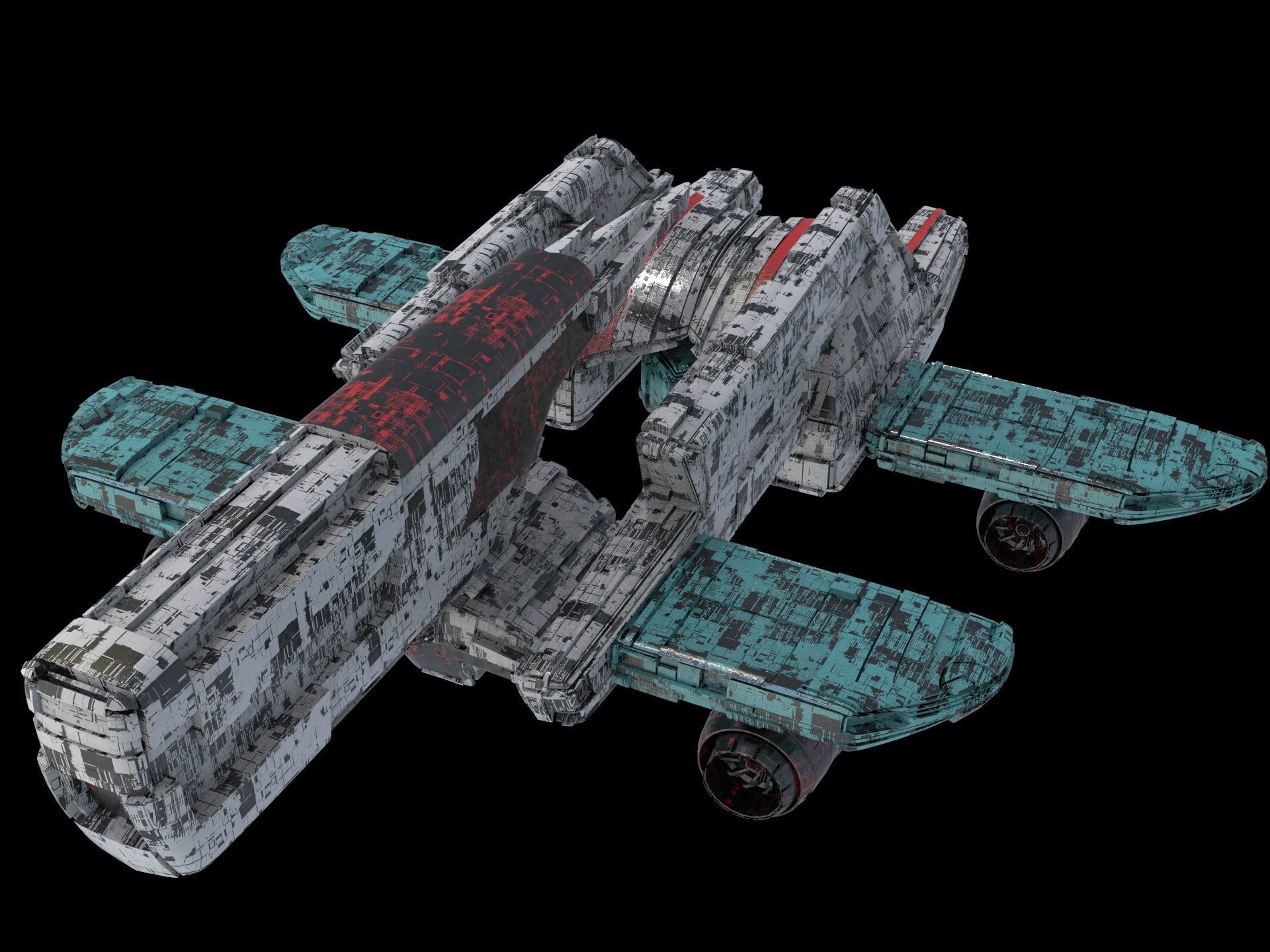 Salina V1 Huge SciFi Spaceship 3D model_11