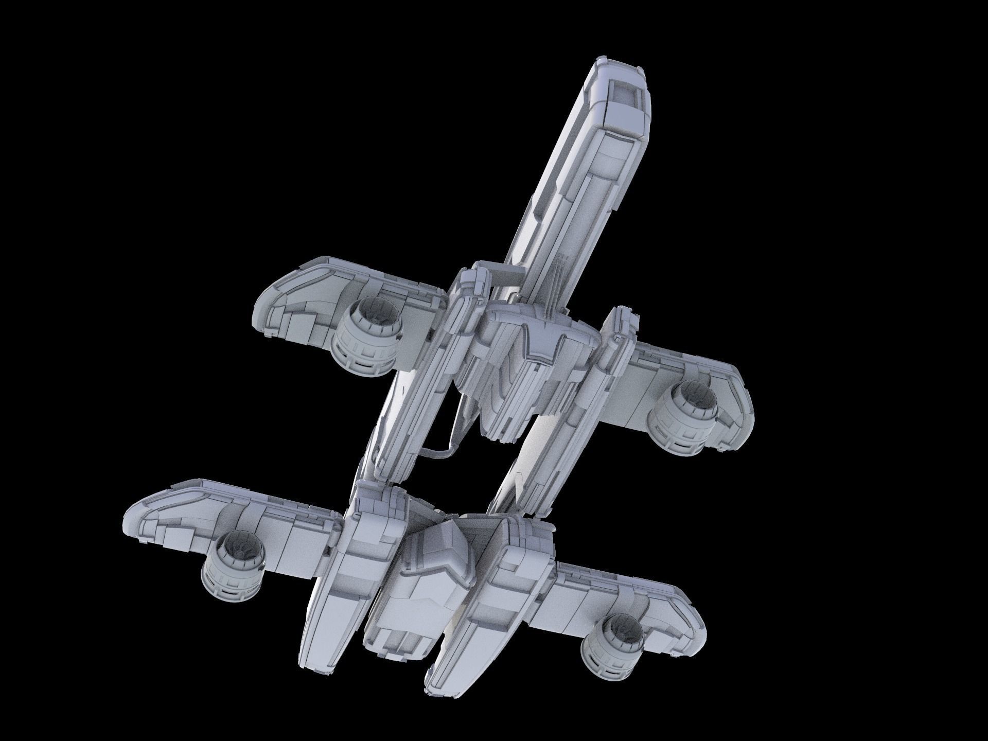 Salina V1 Huge SciFi Spaceship 3D model_20