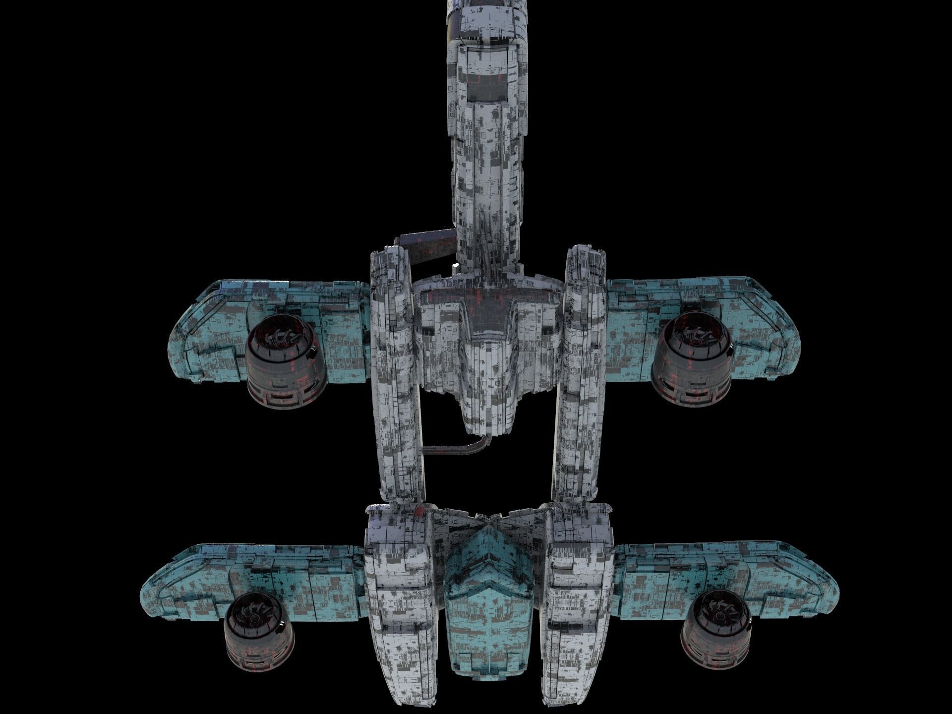 Salina V1 Huge SciFi Spaceship 3D model_12