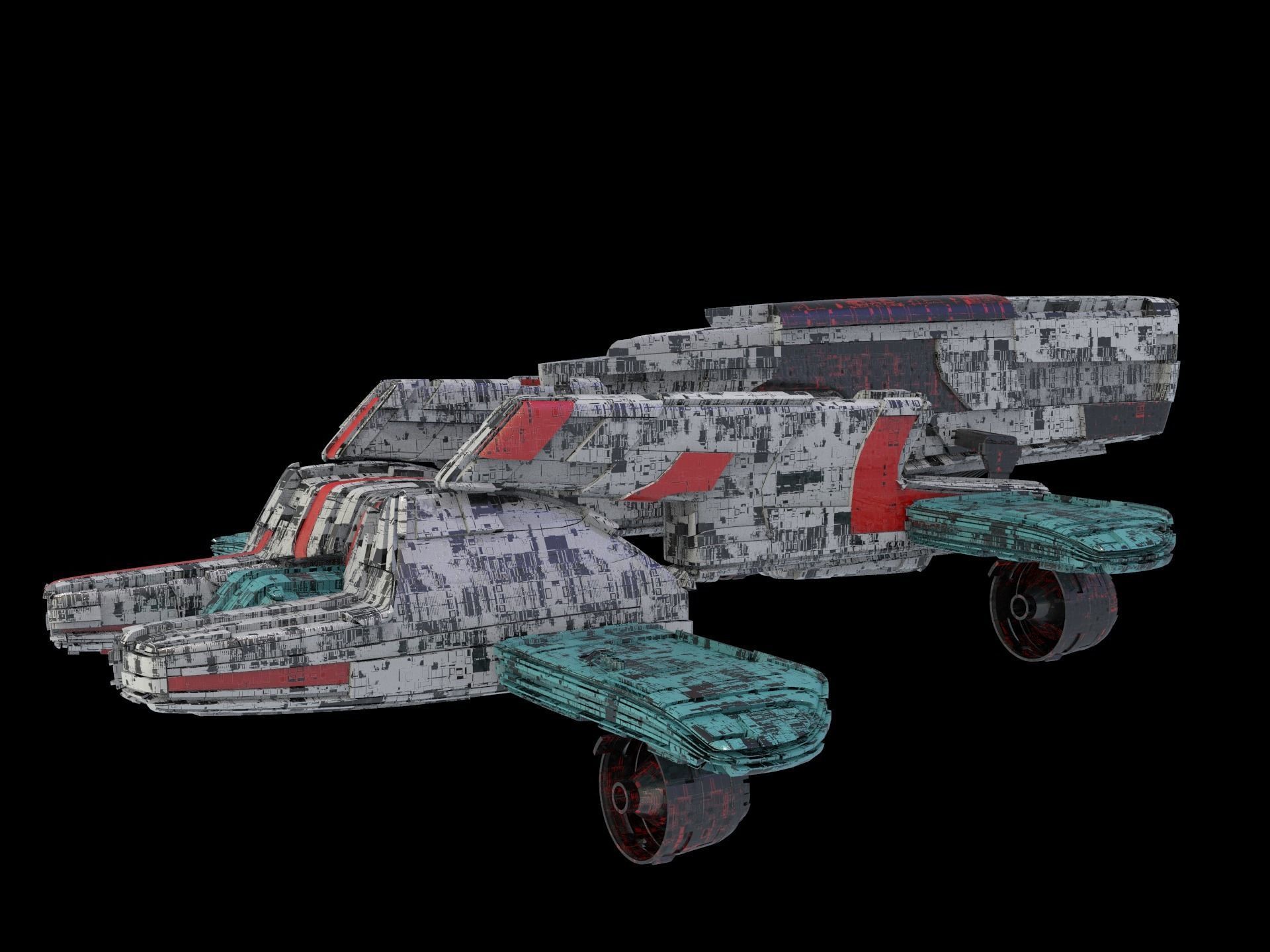 Salina V1 Huge SciFi Spaceship 3D model_8