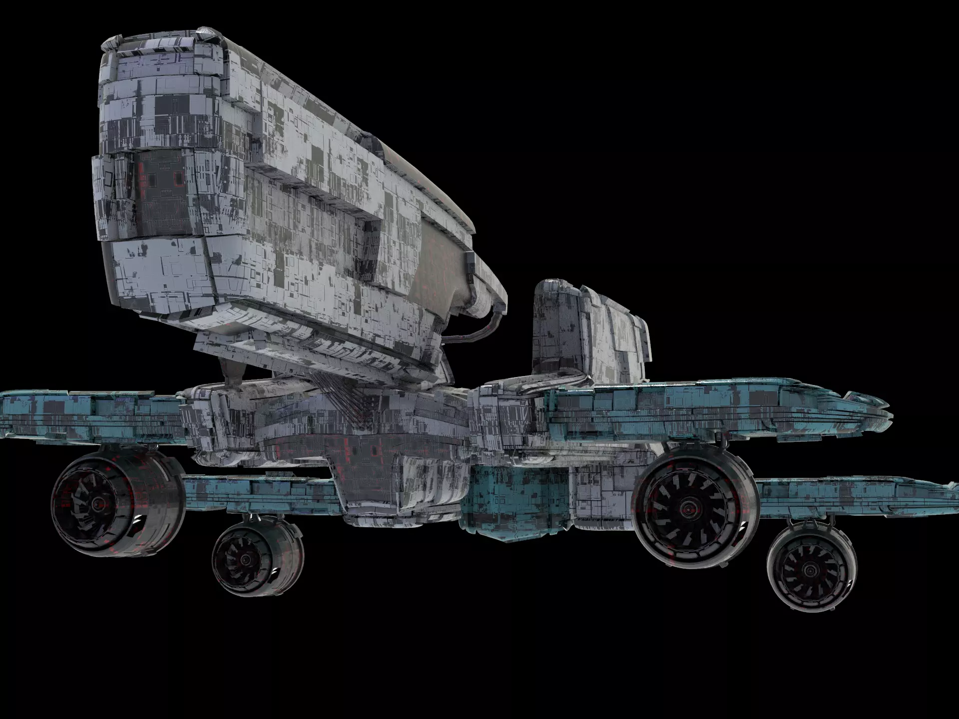 Salina V1 Huge SciFi Spaceship 3D model_0