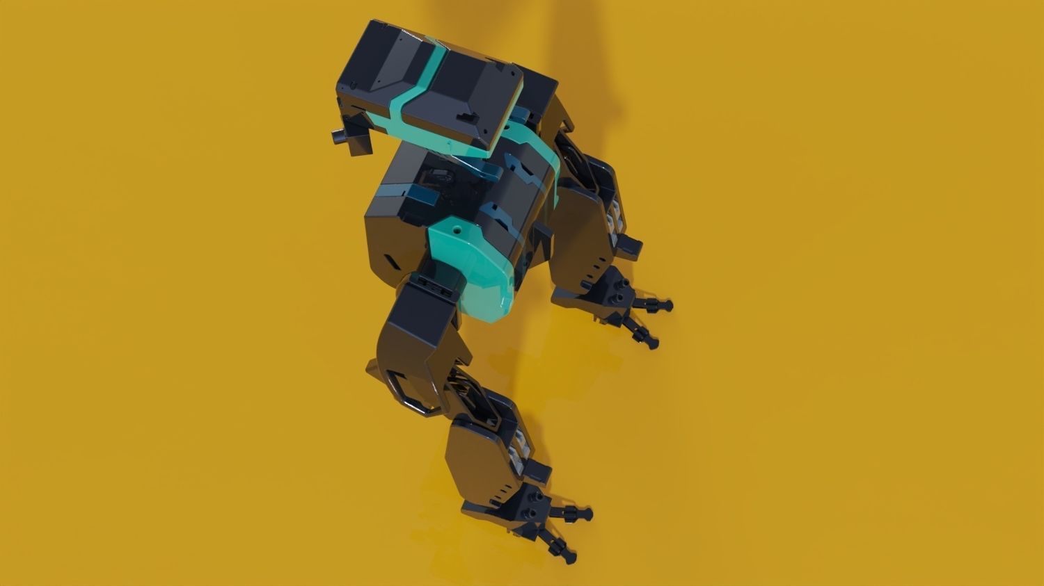 Robotic  heavy scifi mech hard surface  3D model_3