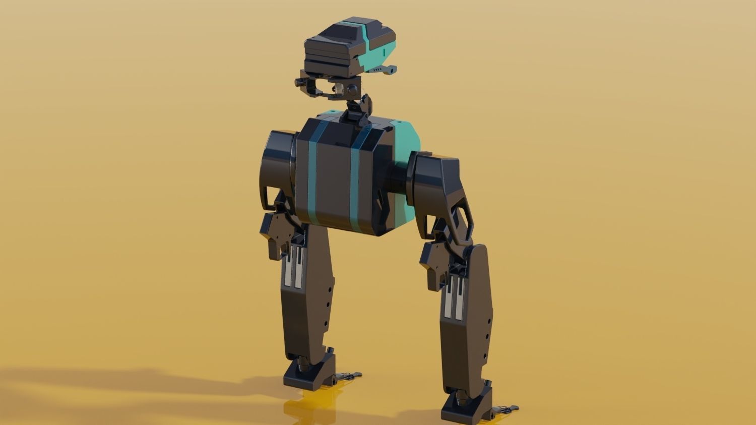 Robotic  heavy scifi mech hard surface  3D model_2