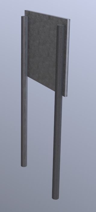 Greek Camera Warning Sign 3D model_4