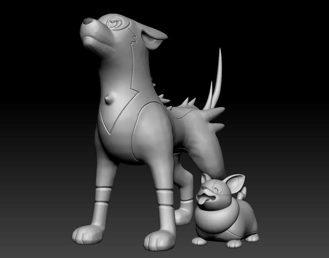 Pokemon Yamper Boltund 3D print model_1