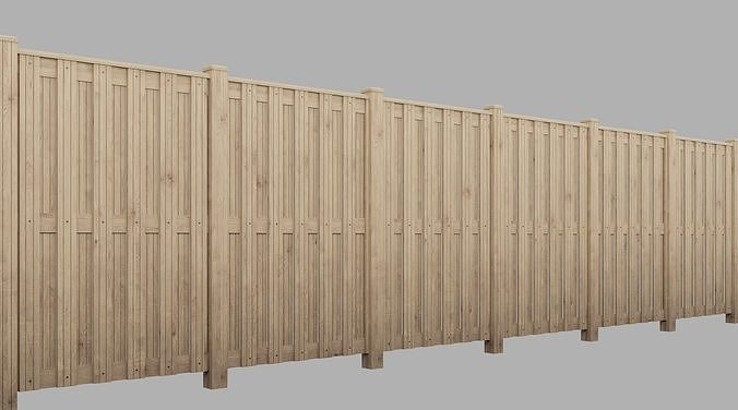 Wooden Fence Free 3D model