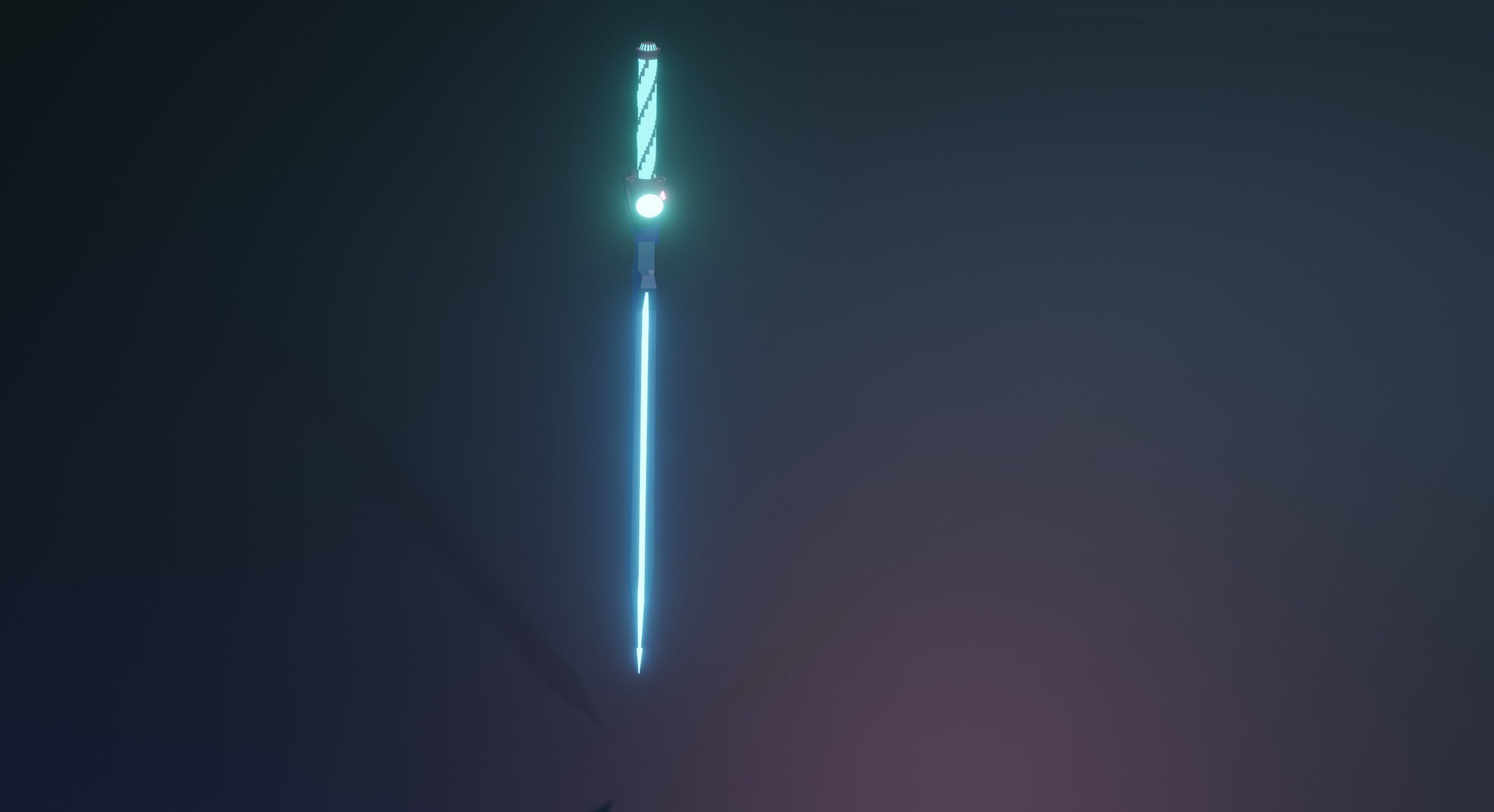Magic ice Sword low-poly Low-poly 3D model_3