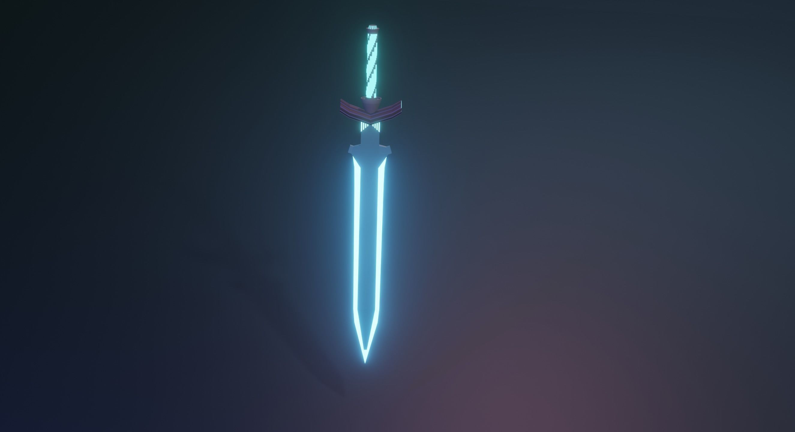 Magic ice Sword low-poly Low-poly 3D model_2