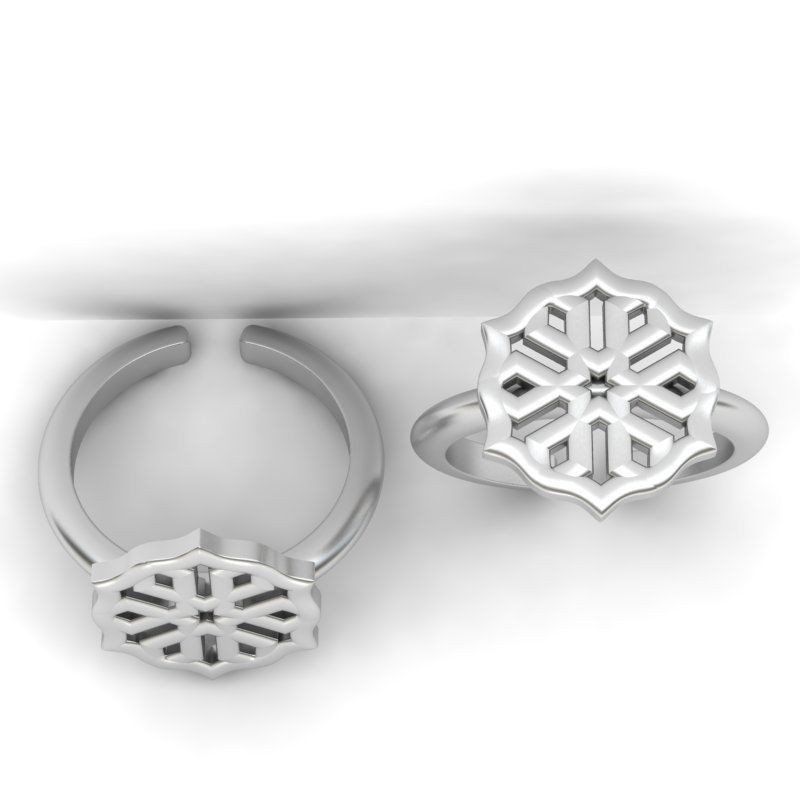 3d-model flower ring  3D print model_10
