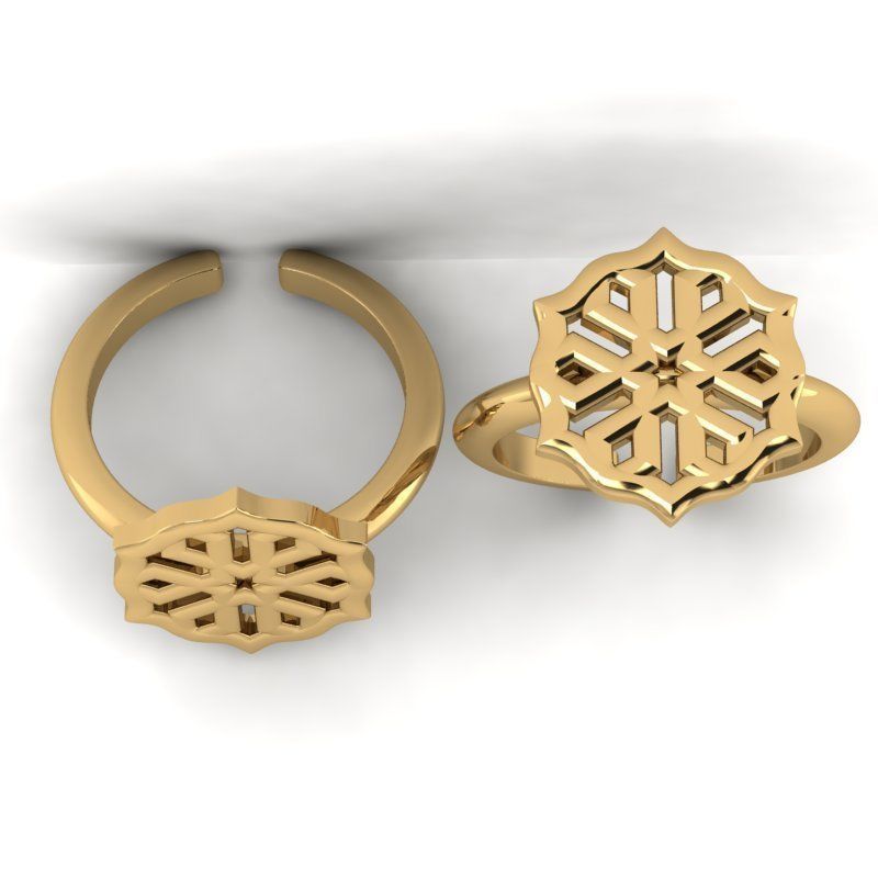 3d-model flower ring  3D print model_11