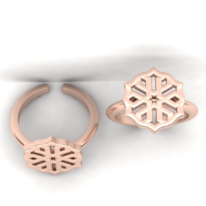 3d-model flower ring  3D print model_9
