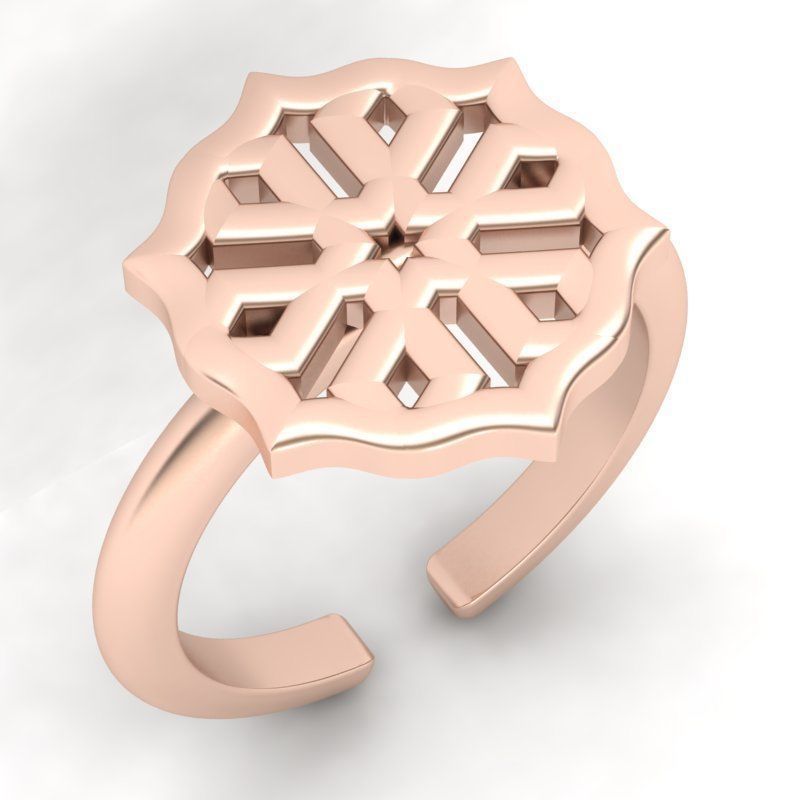 3d-model flower ring  3D print model_6