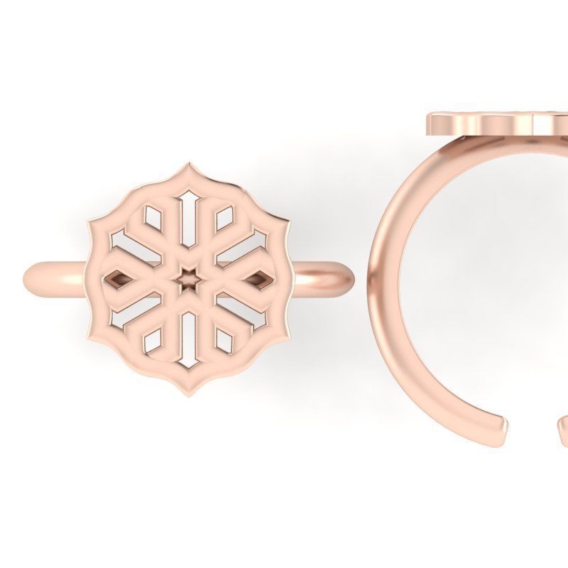 3d-model flower ring  3D print model_2