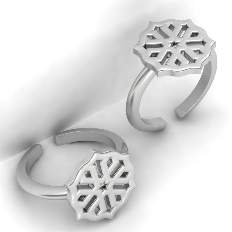 3d-model flower ring  3D print model_1