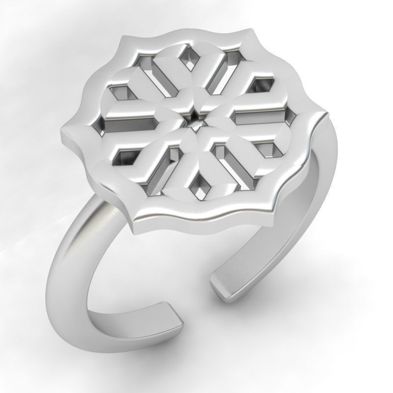 3d-model flower ring  3D print model_5