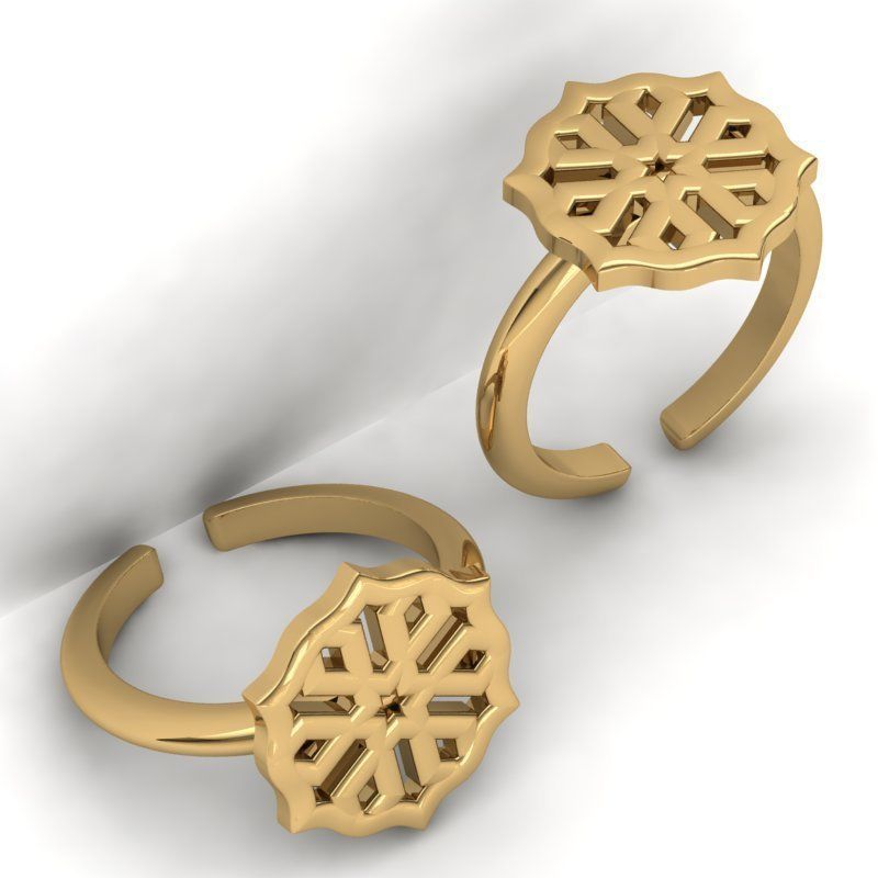 3d-model flower ring  3D print model_7