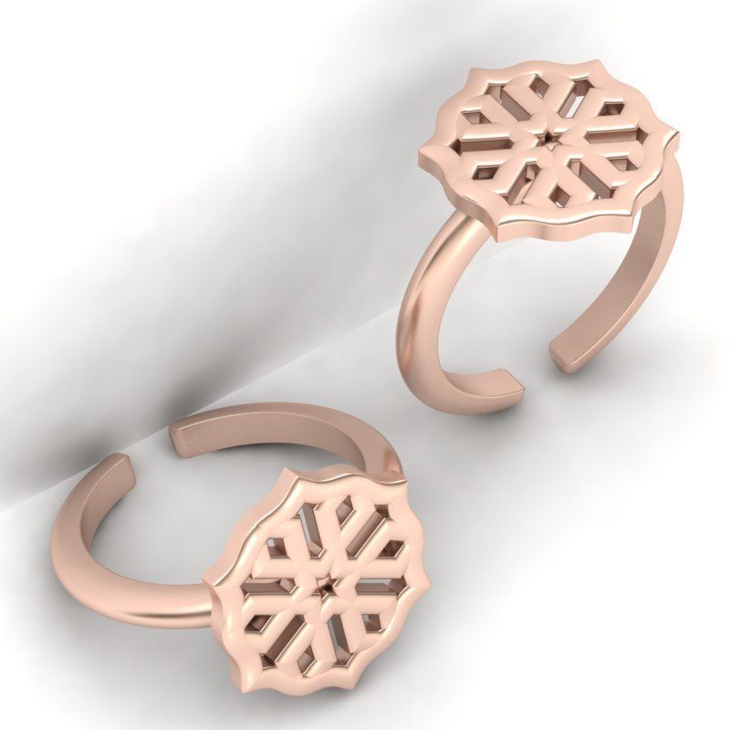 3d-model flower ring  3D print model_8