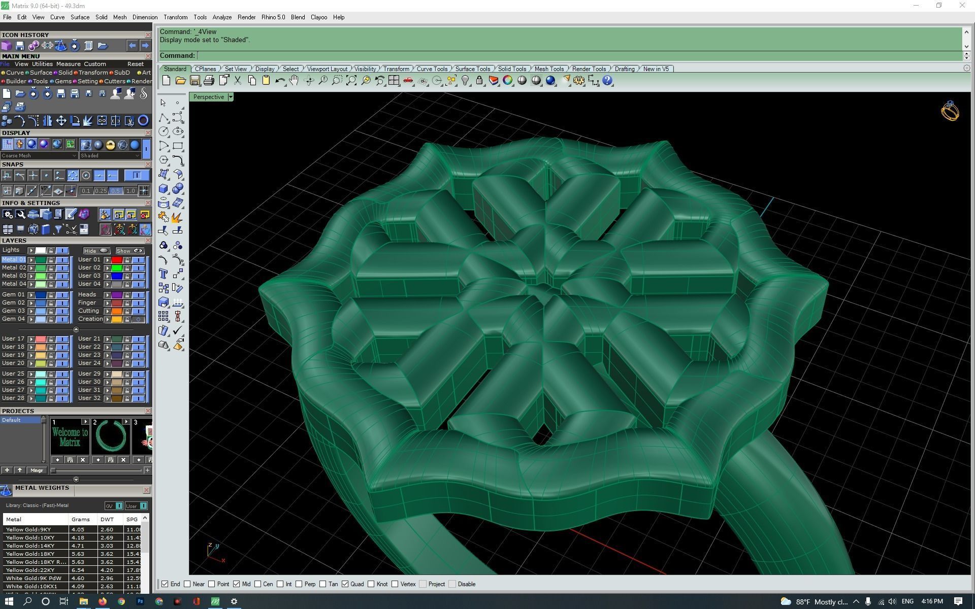 3d-model flower ring  3D print model_16