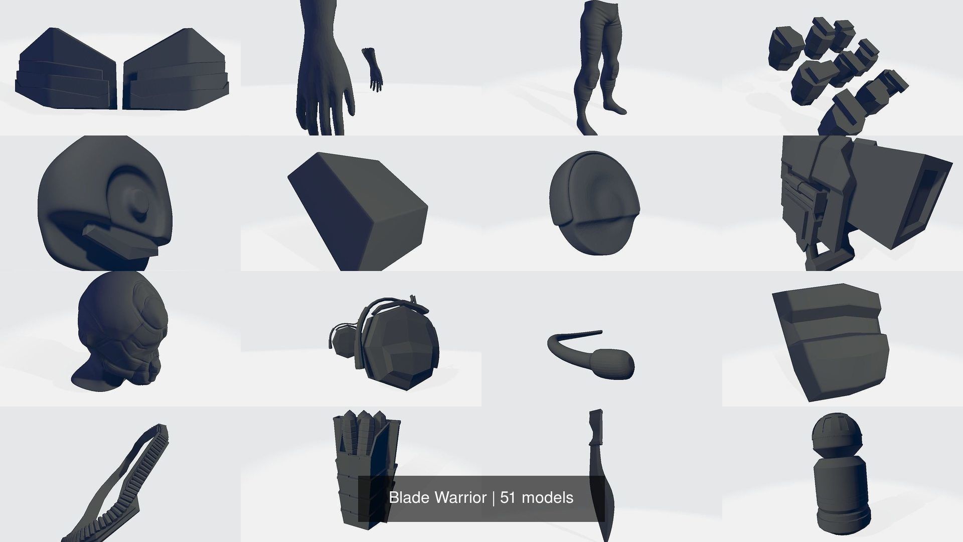 Blade Warrior 3D Model Collection_3