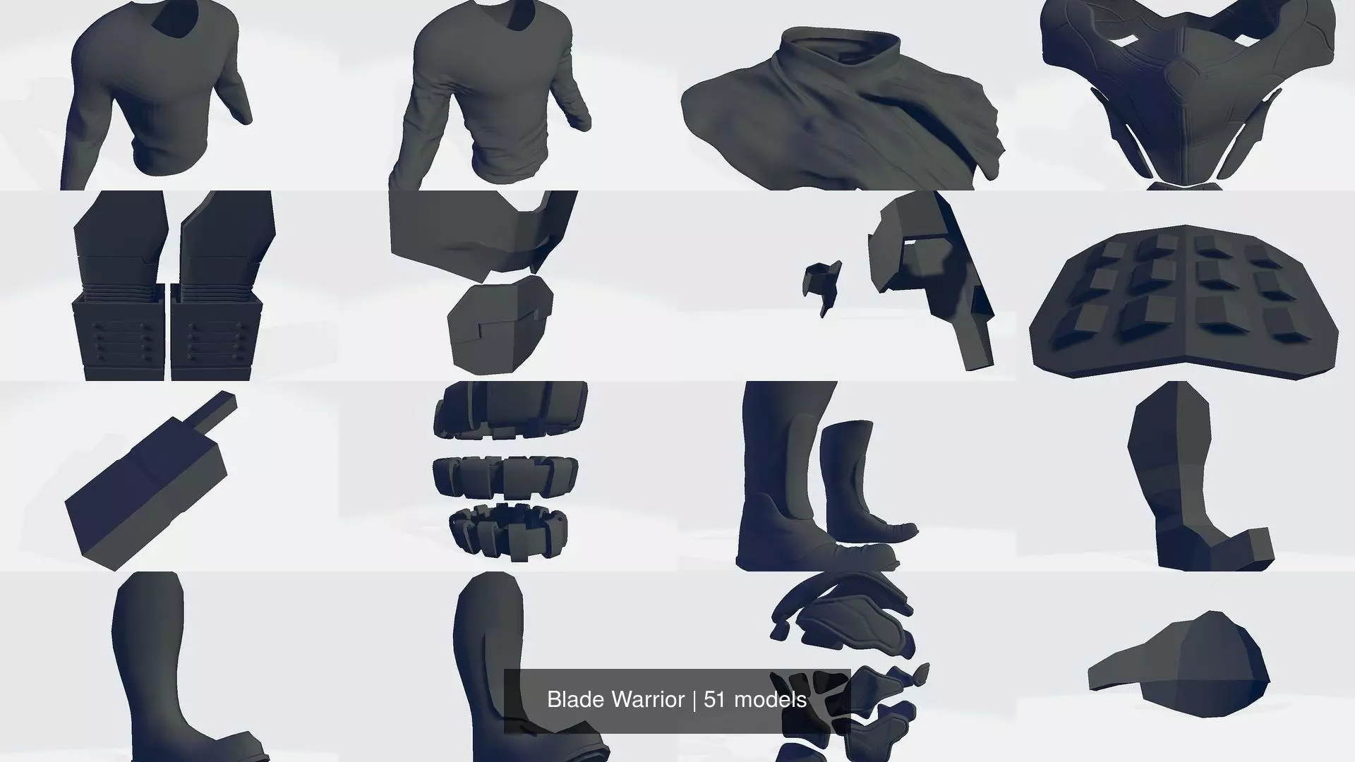Blade Warrior 3D Model Collection_0