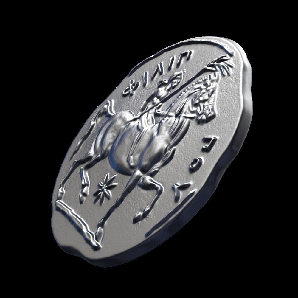 old greek coin-3d print model 3D print model_3