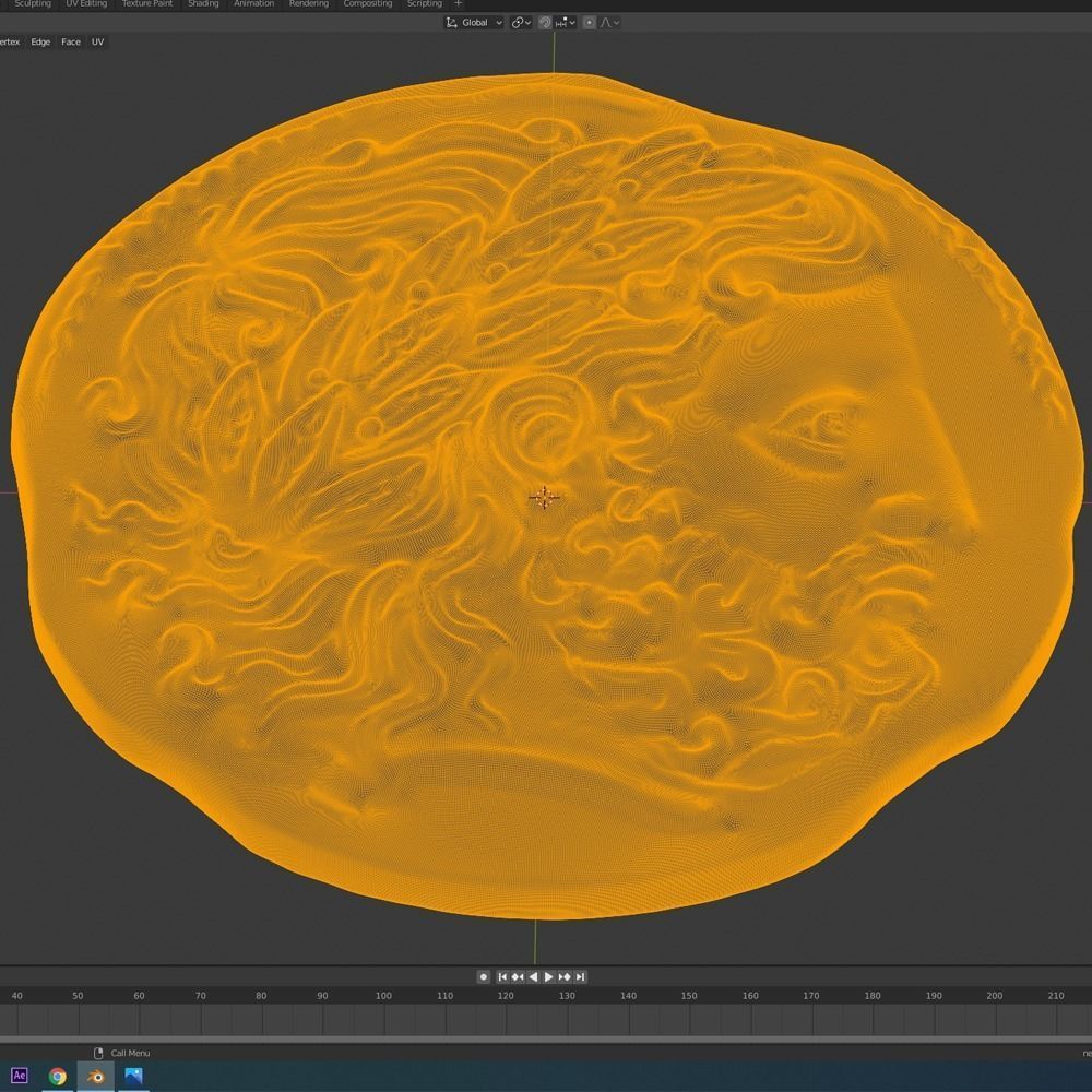 old greek coin-3d print model 3D print model_6