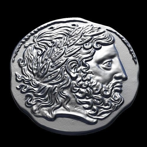old greek coin-3d print model 3D print model
