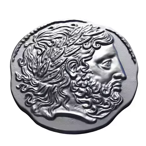 old greek coin-3d print model 3D print model