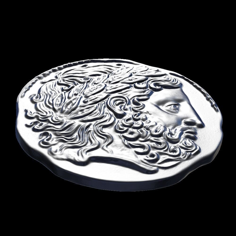 old greek coin-3d print model 3D print model_2