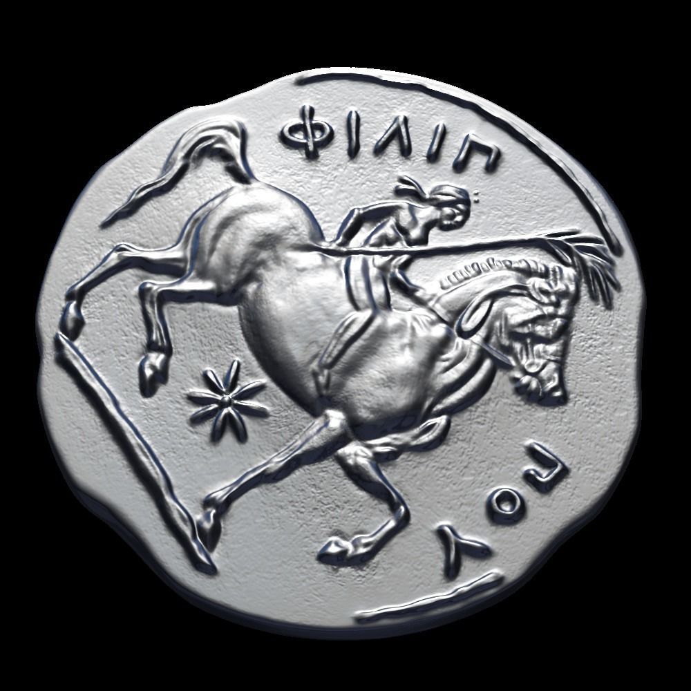 old greek coin-3d print model 3D print model_1