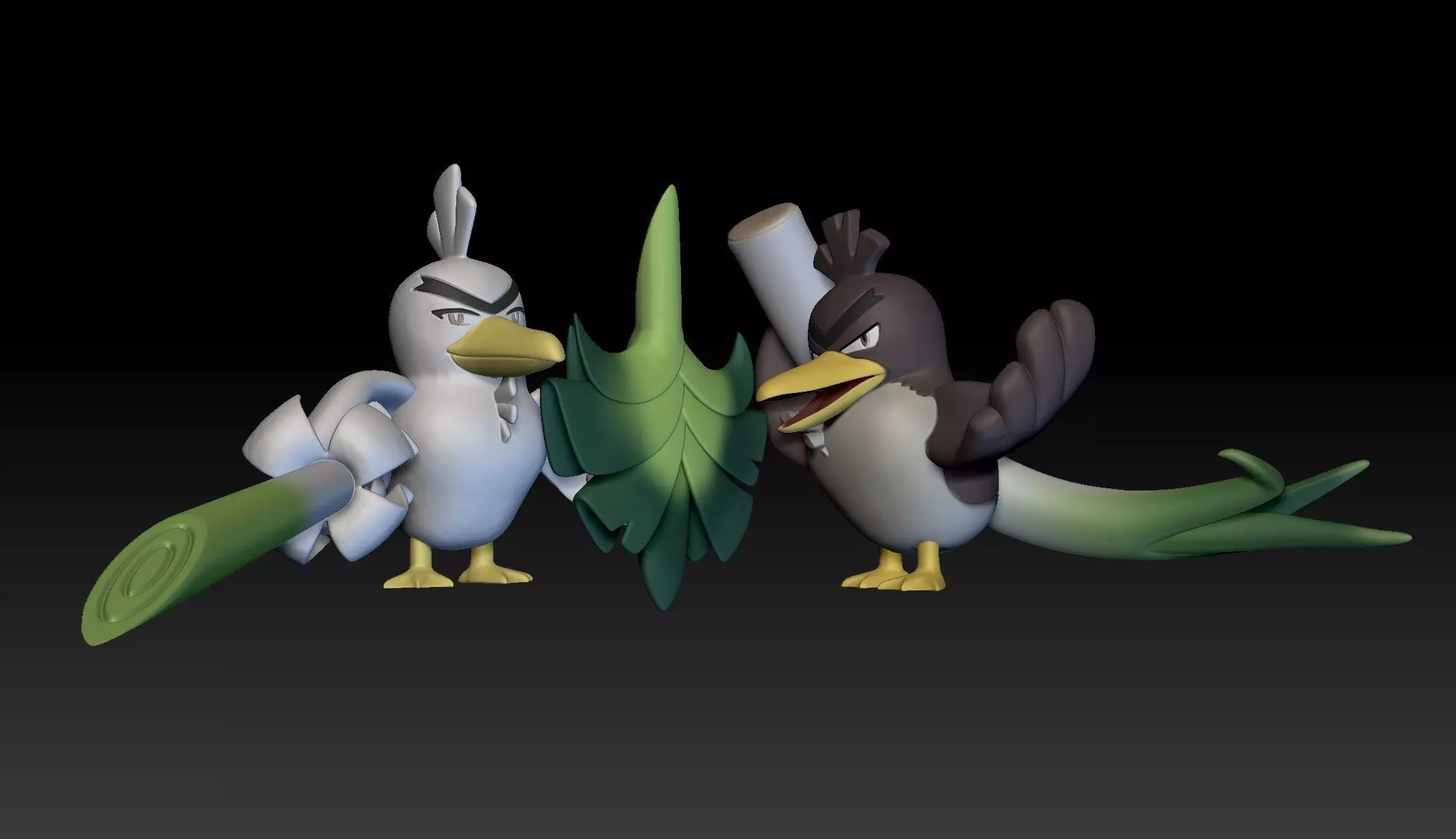 Pokemon Galarian Farfetchd Sirfetchd 3D print model_0