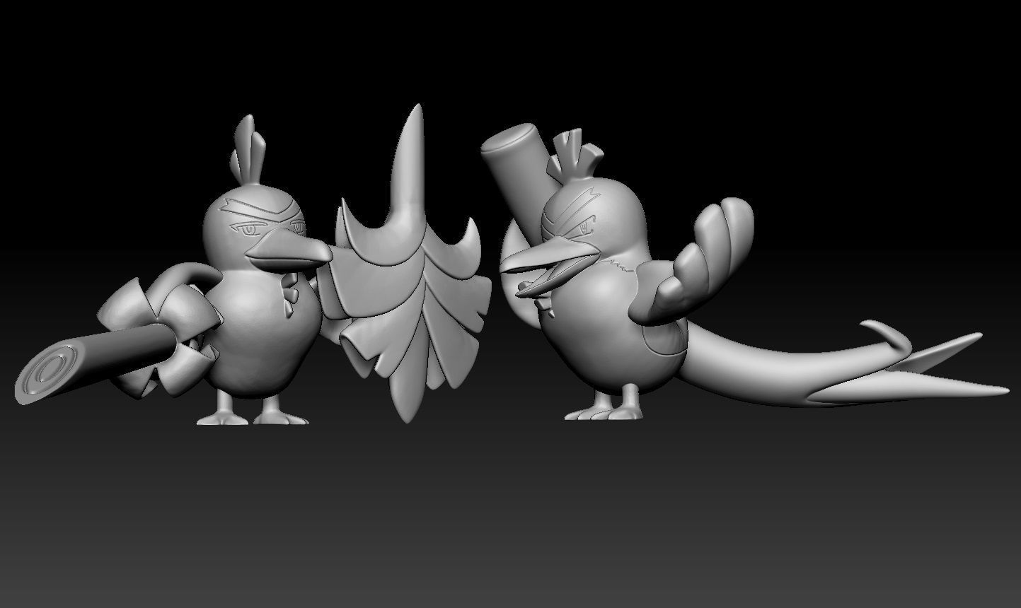 Pokemon Galarian Farfetchd Sirfetchd 3D print model_2