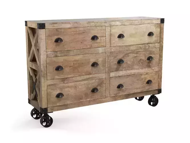 Chest of drawers PBR low-poly