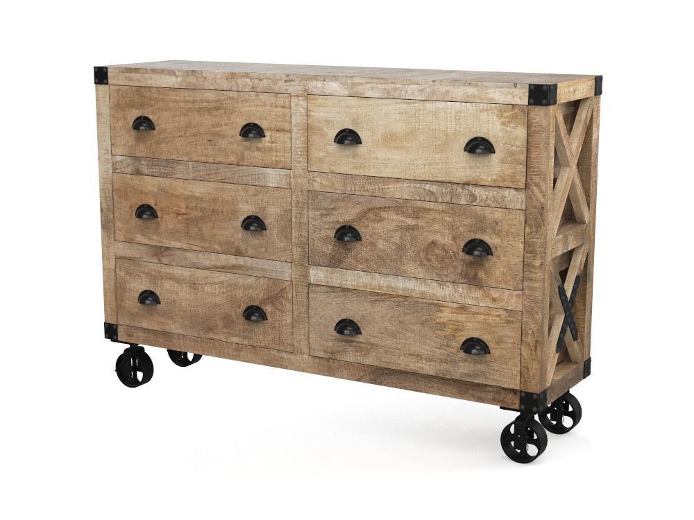 Chest of drawers PBR low-poly Low-poly 3D model_2