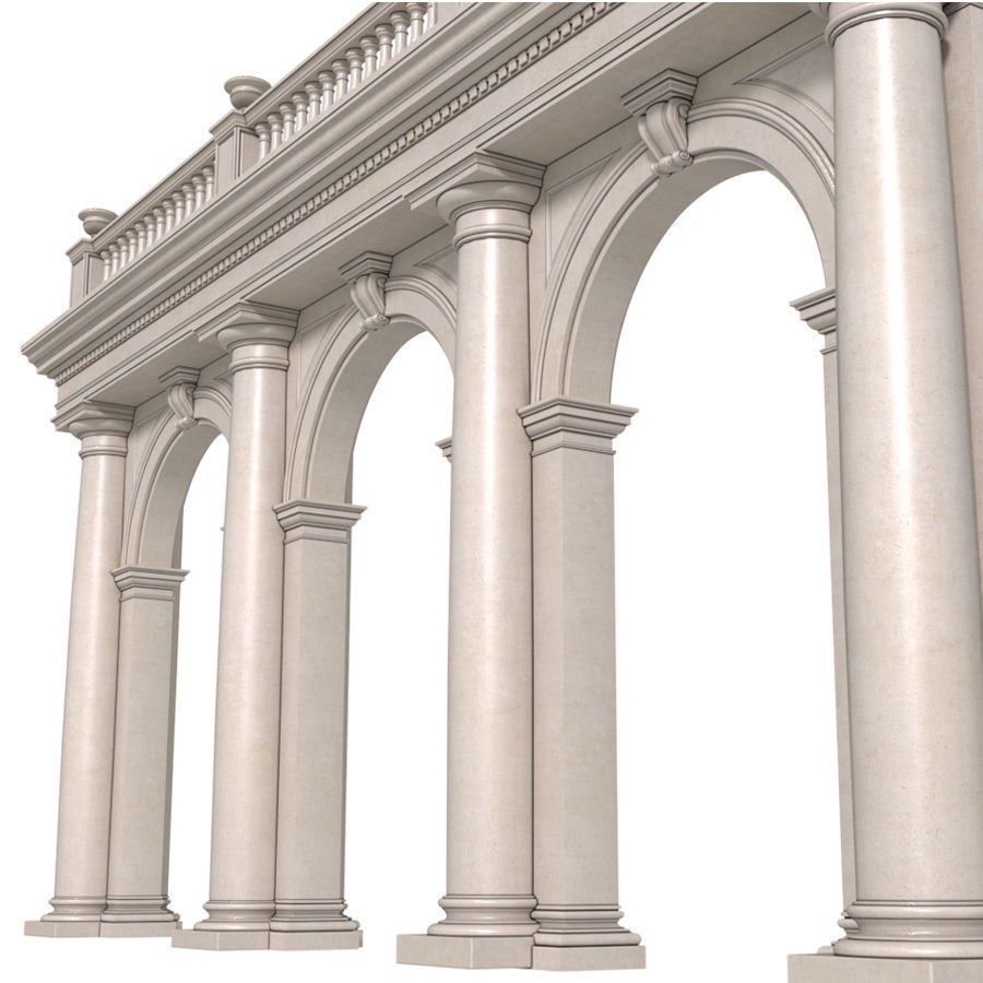 Arched doorway Arcade 3D model_2