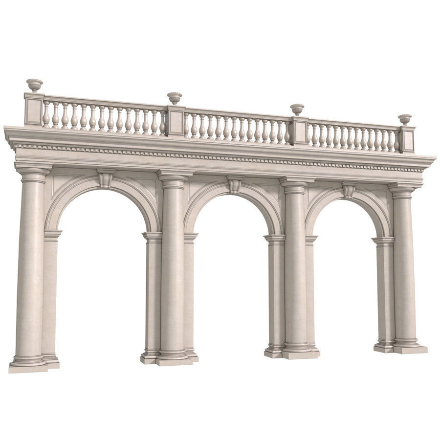 Arched doorway Arcade 3D model_1