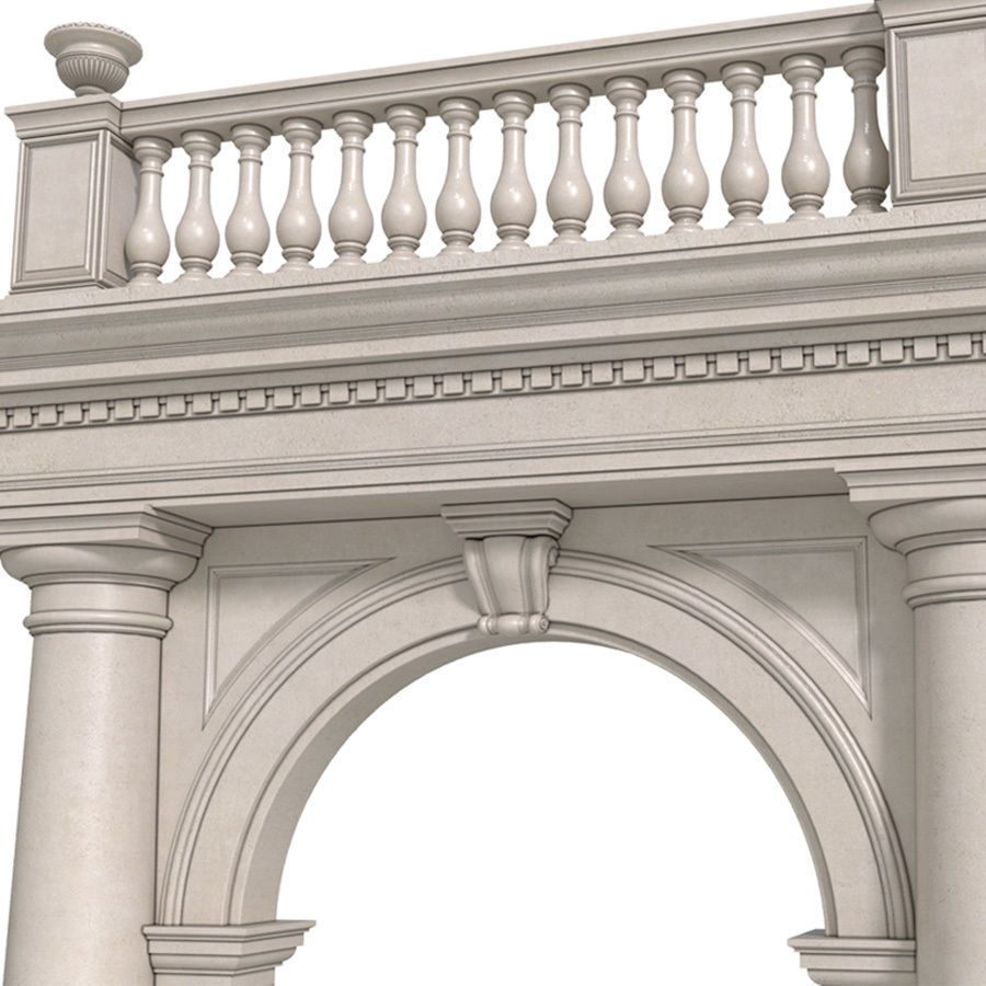 Arched doorway Arcade 3D model_3