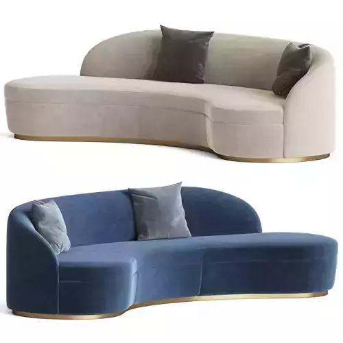 Otium Curved Sofa Capital Collection 3D model