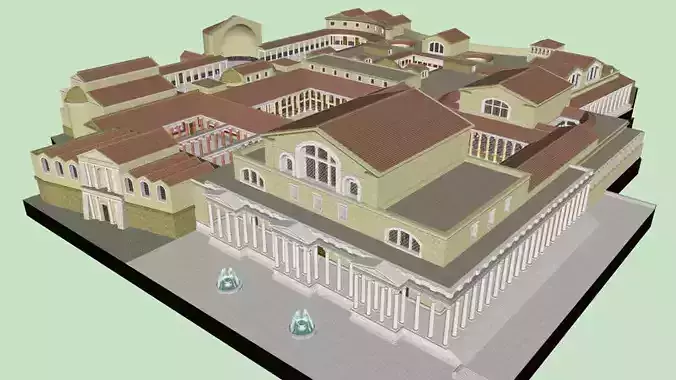 roman palace Free 3D model