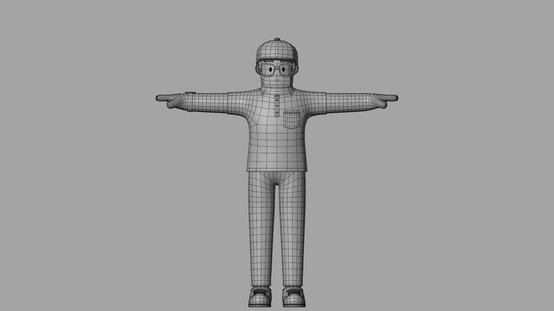 Minimal Deliveryboy Cartoon Character 3D model_20